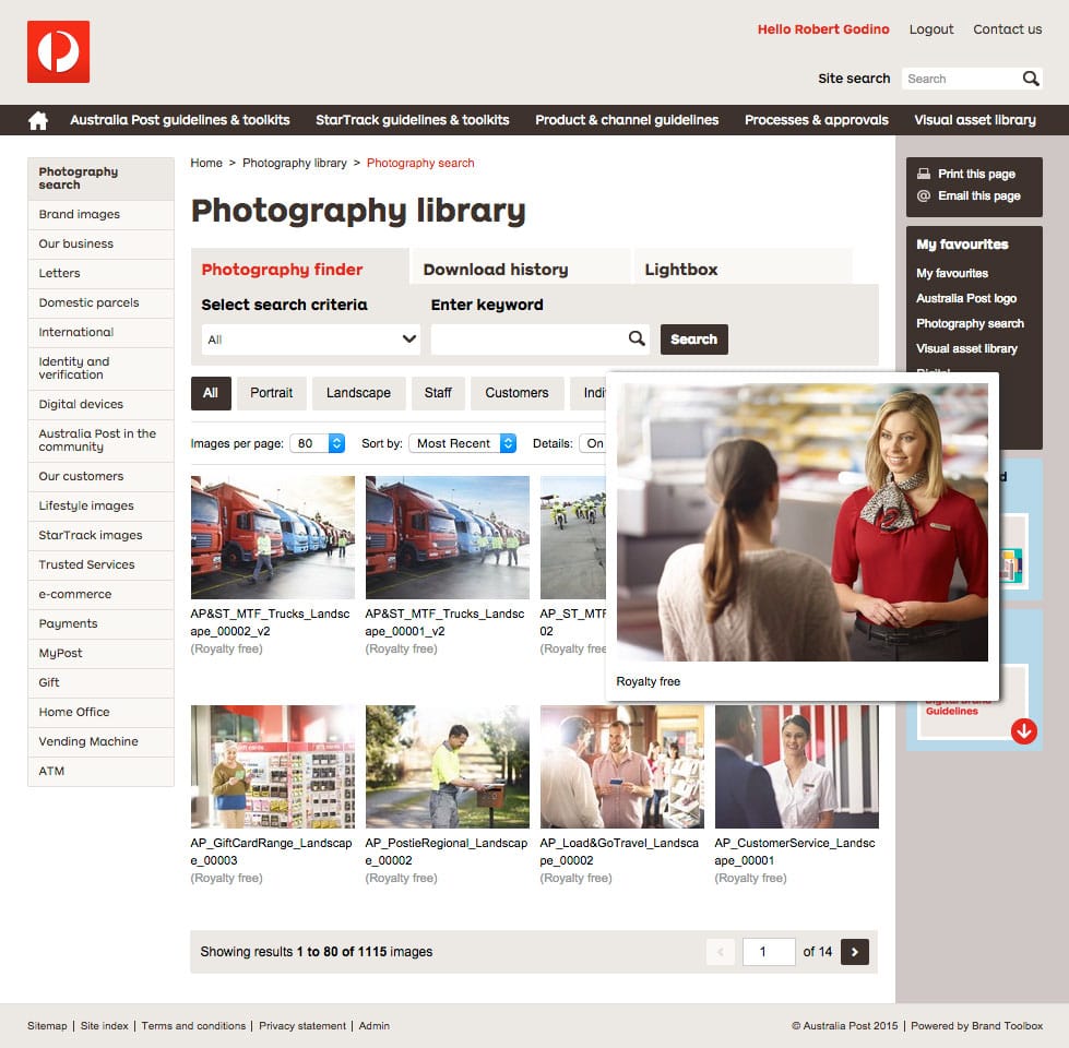 Auspost Photo Library Page