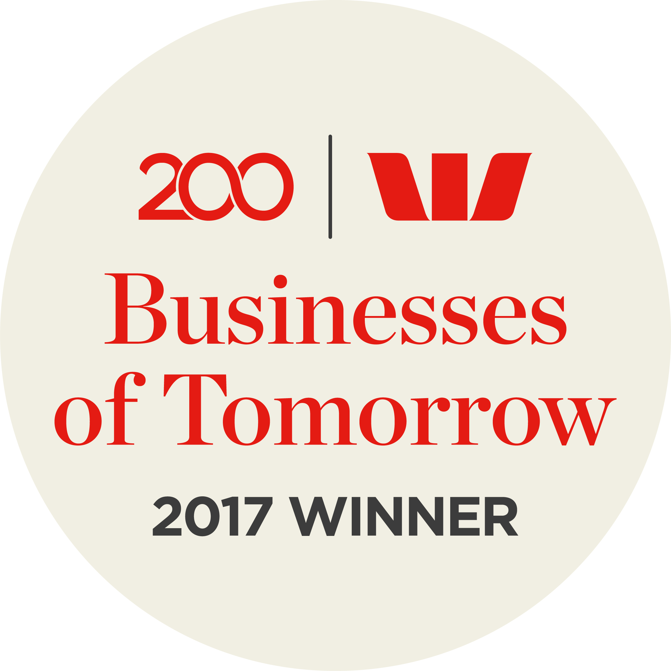 Westpac Businesses Of Tomorrow 2017 stamp circle