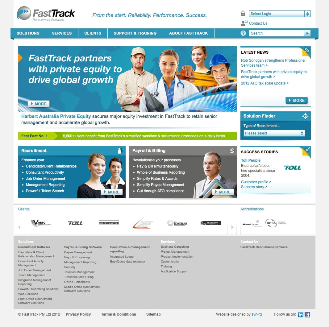 Fasttrack Home Page